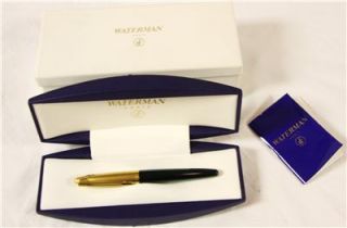 Waterman Edson Fountain Pen, 18k Gold Nib with 23K Gold plated cap and