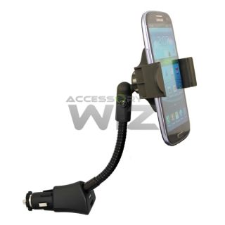 S3 Rotating Car Mount Lighter Socket Holder USB Charging Port