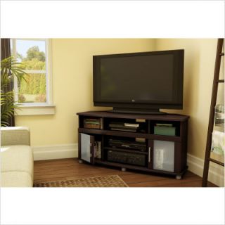 South Shore City Life Corner 48 TV Stand in Chocolate 4219690