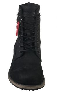 Levis Mens Boots Wild Black Canvas and Leather 515015 01A