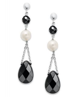 Sterling Silver Earrings, Cultured Freshwater Pearl (6 1/2 7mm) and
