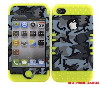 Hard Yellow Skin Light Blue Snap for Apple iPhone 4G 4S Case Cover