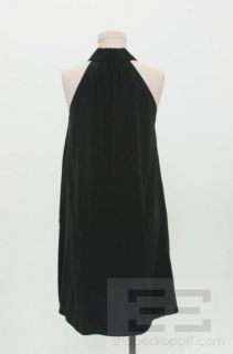 Limi Feu Black Silk Button Front Sleeveless Shirt Dress Size Small