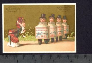 ca. 1873 LIEBIG   S # 0044 Children Boy Dude Lovers Jar Pots English