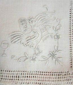 Madeira Cocktail Napkins Set of 16 Embroidered Rooster Linen