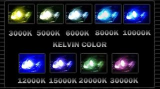 Please note that 6000K & 8000K are the most recommend color