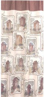 Outhouses by Linda Spivey Rustic Fabric Bathroom Shower Curtain