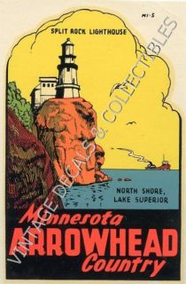 Arrowhead Split Rock Lighthouse Souvenir Travel Decal Original
