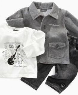 Calvin Klein Kids Set, Little Boys 3 Piece Tee, Jacket and Jeans Set