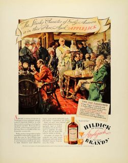 1934 Ad Applejack Hildick Brandy Liquor Old Fashioned
