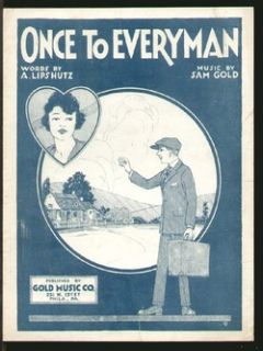 Once to Every Man 1920 Vintage Sheet Music