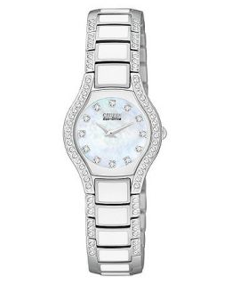 Citizen Watch, Womens Normandie Stainless Steel and White Resin