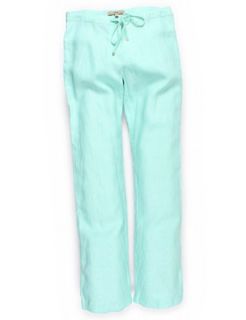 Tommy Bahama Mint Linen Drawstring Pants Sz 0 Green Trouser Wide Leg