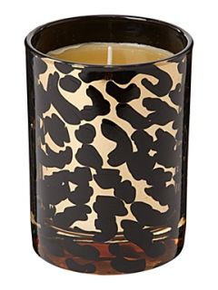 Biba Leopard print metallic filled jar candle   