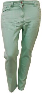 New Ladies Plus Size Skinny Jeans Womens Bright Summer Color Trousers