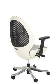 Aico LINQ Office Chair Snowy Mesh Back Cushion Seat White Frame C03