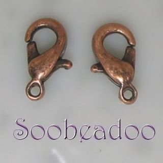 50 Lobster Trigger Clasp Antique Copper Plate 10mm