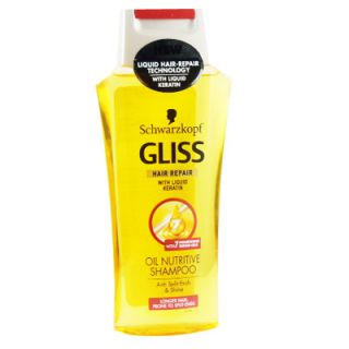 gliss hair repair oil nutritive shampoo with liquid keratin repairs