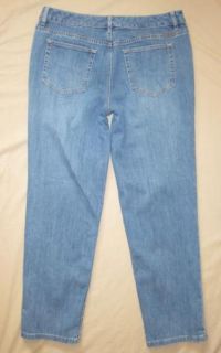 Womens Liz Claiborne Size 14 Straight Stretch Denim Jeans