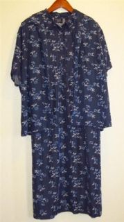 Crazy Horse Liz Claiborne Woman Size 24W Two Piece Blue Floral Dress