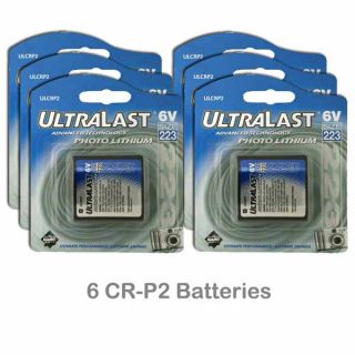 UltraLast CR P2 6V Photo Lithium Batteries for Ricoh Mirai Cameras 6V