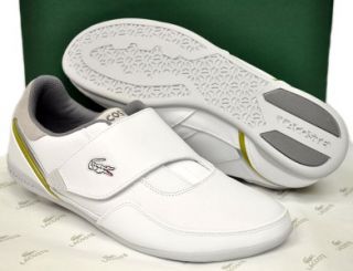 New Lacoste Mens Shoes Lisse SPM LTH Velcro White 22SPM1731 081 $120