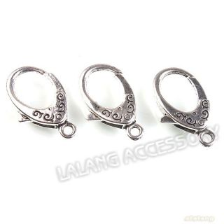 Wholesale New Charms Plated Antique Silver Lobster Clasp Findings