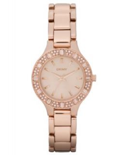 DKNY Watch, Womens Rose Gold Ion Plated Stainless Steel Mesh Bracelet