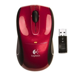 Logitech V320 Red Cordless Optical Mousefor Notebooks