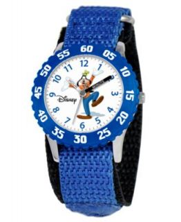 Disney Watch, Kids Pluto Time Teacher Black Velcro Strap 30mm W000152