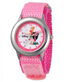Disney Watch, Kids Candace and Isabella Time Teacher Pink Velcro