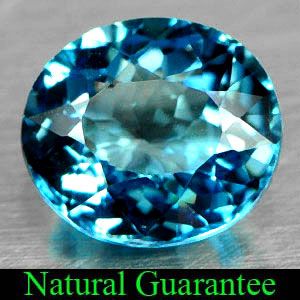 02 Ct Natural London Blue Topaz Gemstone Oval Shape