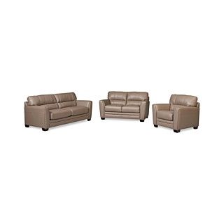Kyle Leather Seating with Vinyl Sides & Back Living Room Furniture, 3