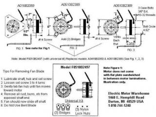 Lomanco Power Vent Attic Fan Motor 1 10HP 1100 RPM 115 Volts