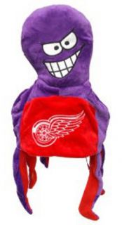 Detroit Red Wings NHL Hockey Short Dangle Thematic Winter Hat