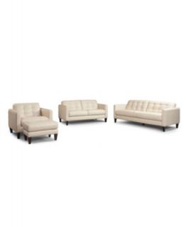 Milan Leather Loveseat, 67W x 36D x 34H   furniture