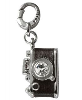 Fossil Charm, Silver Tone Leather Camera Charm