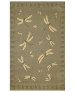 , Indoor/Outdoor Terrace 1746/16 Dragonfly Moss 111x76 Runner Rug