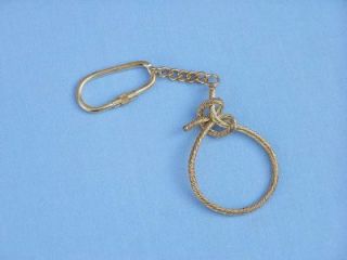 Brass Lariat Loop Knot Key Chain 5 Nautical Keychain