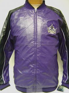 New Los Angeles Kings Faux Leather Zip Up NHL Jacket