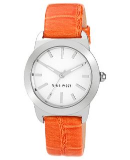 Nine West Watch, Womens Orange Polyurethane Strap 36mm NW 1341SVOR