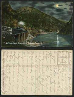 Canada Old Postcard Whites Creek Bridge Cannon Train