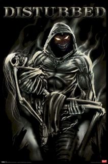 Disturbed Poster Lost Souls 22x34 Music Death Skull Reaper Skeleton