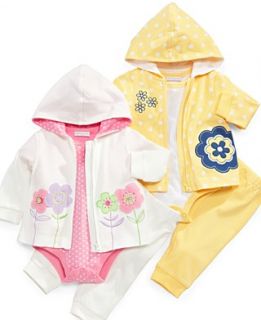 First Impressions Baby Set, Baby Girls Hoodie, Printed Bodysuit, and
