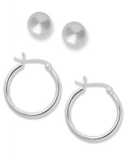 Touch of Silver Earrings, Silver Plated Click Hoop Earrings   Earrings