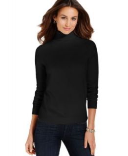 Charter Club Sweater, Long Sleeve Ribbed Turtleneck   Womens