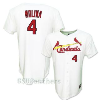 Yadier Molina St Louis Cardinals Youth Home Replica Sewn Jersey Sz M