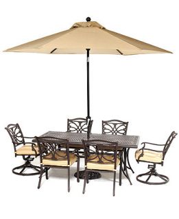 Kingsley Outdoor Patio Furniture, 7 Piece Set (84 x 42 Dining Table