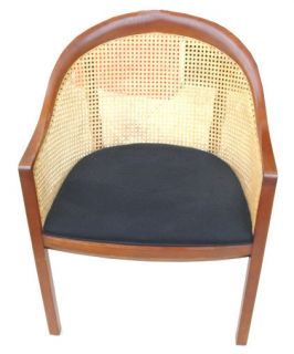 Vintage Ward Bennett Brickel Carved Cane Chairs