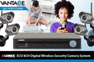 Lorex Eco Security DVR with 2 Digital Wireless Security Cameras